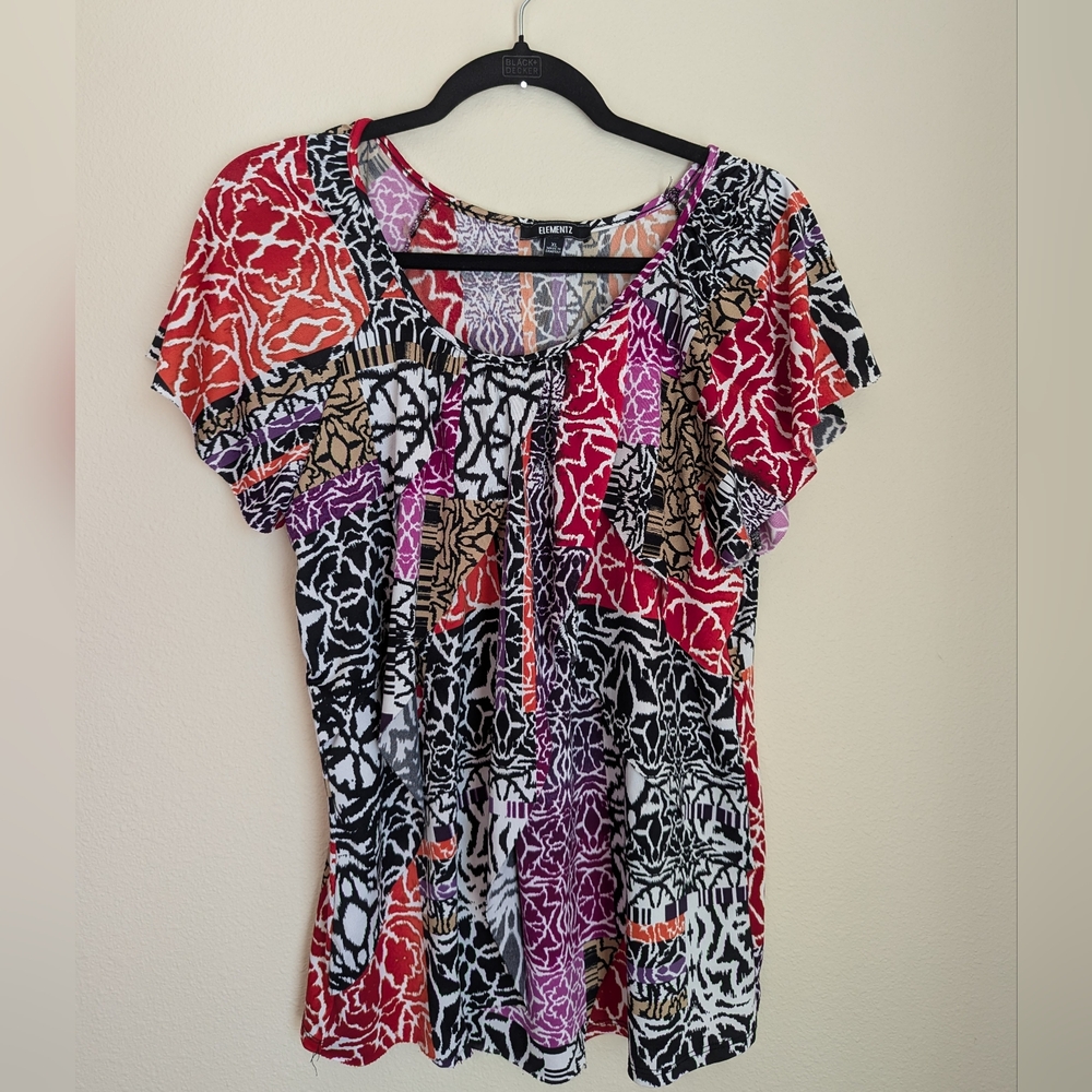Elementz Colorful Patterned Top Size XL